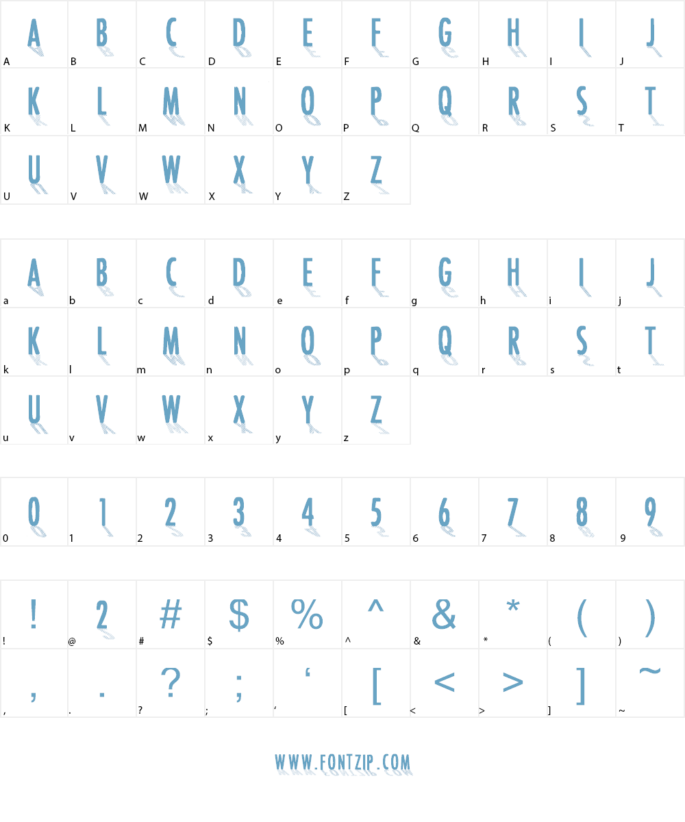 CF Font Shading Font Character