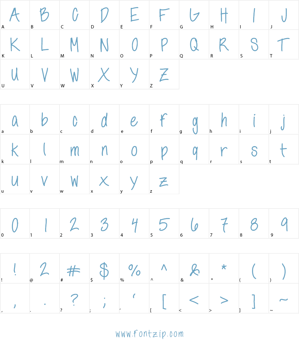 annshandwriting Font Character