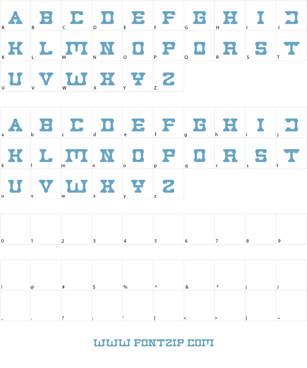 Plumbing Font Character