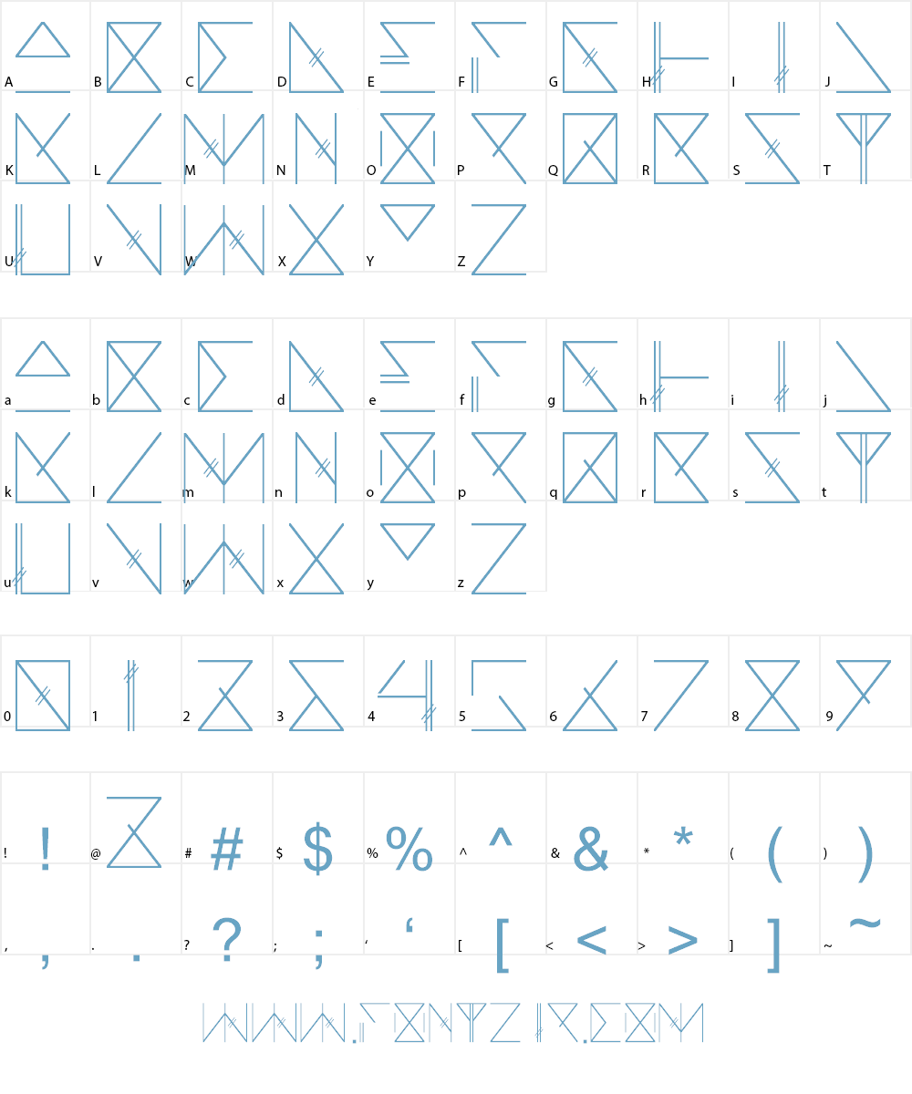 Skramline Font Character