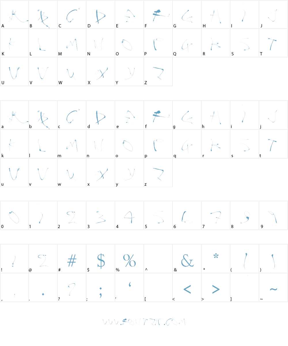 Alphasplat Font Character
