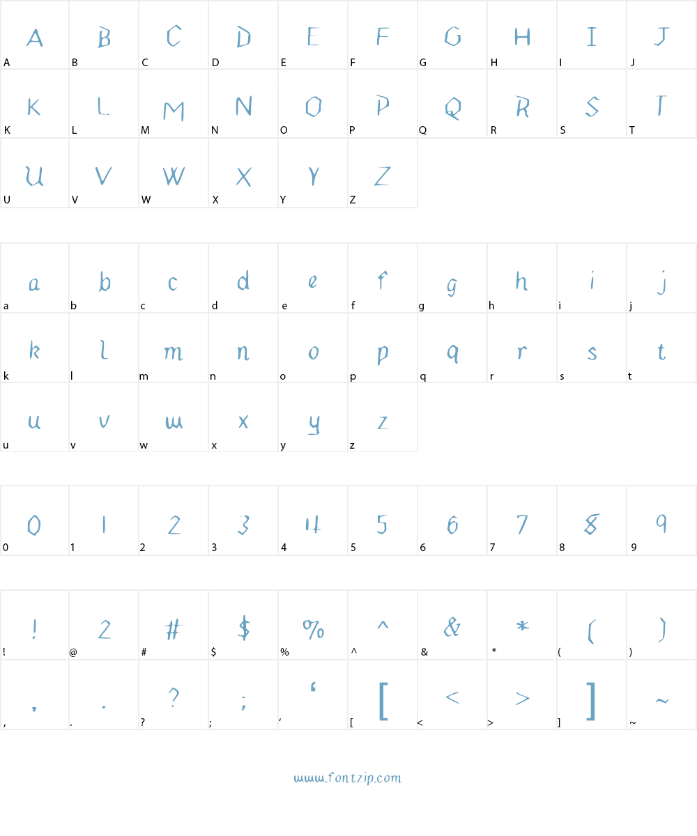 Hexagonal Delight Font Character