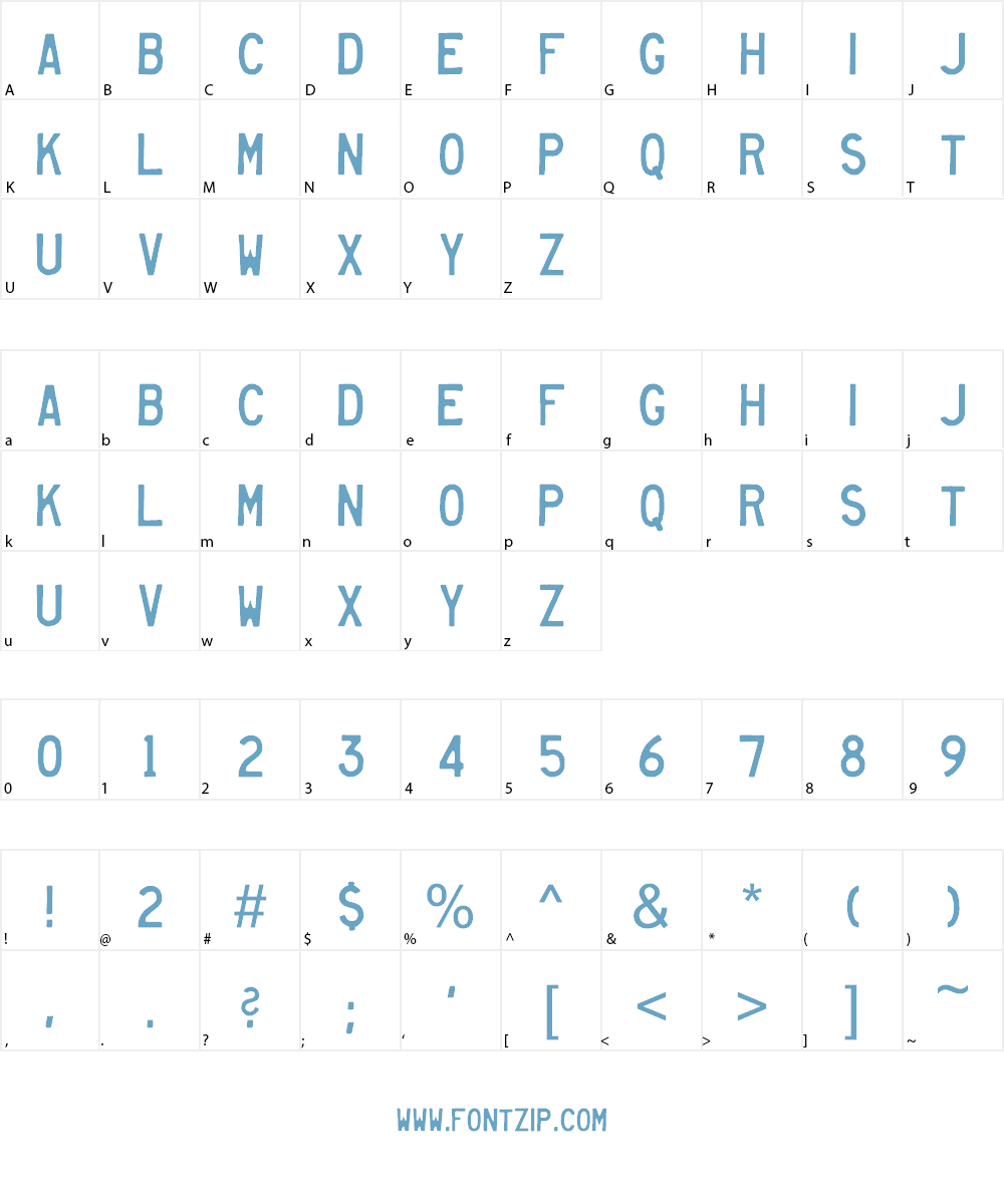 Heavy Equipment Font Character