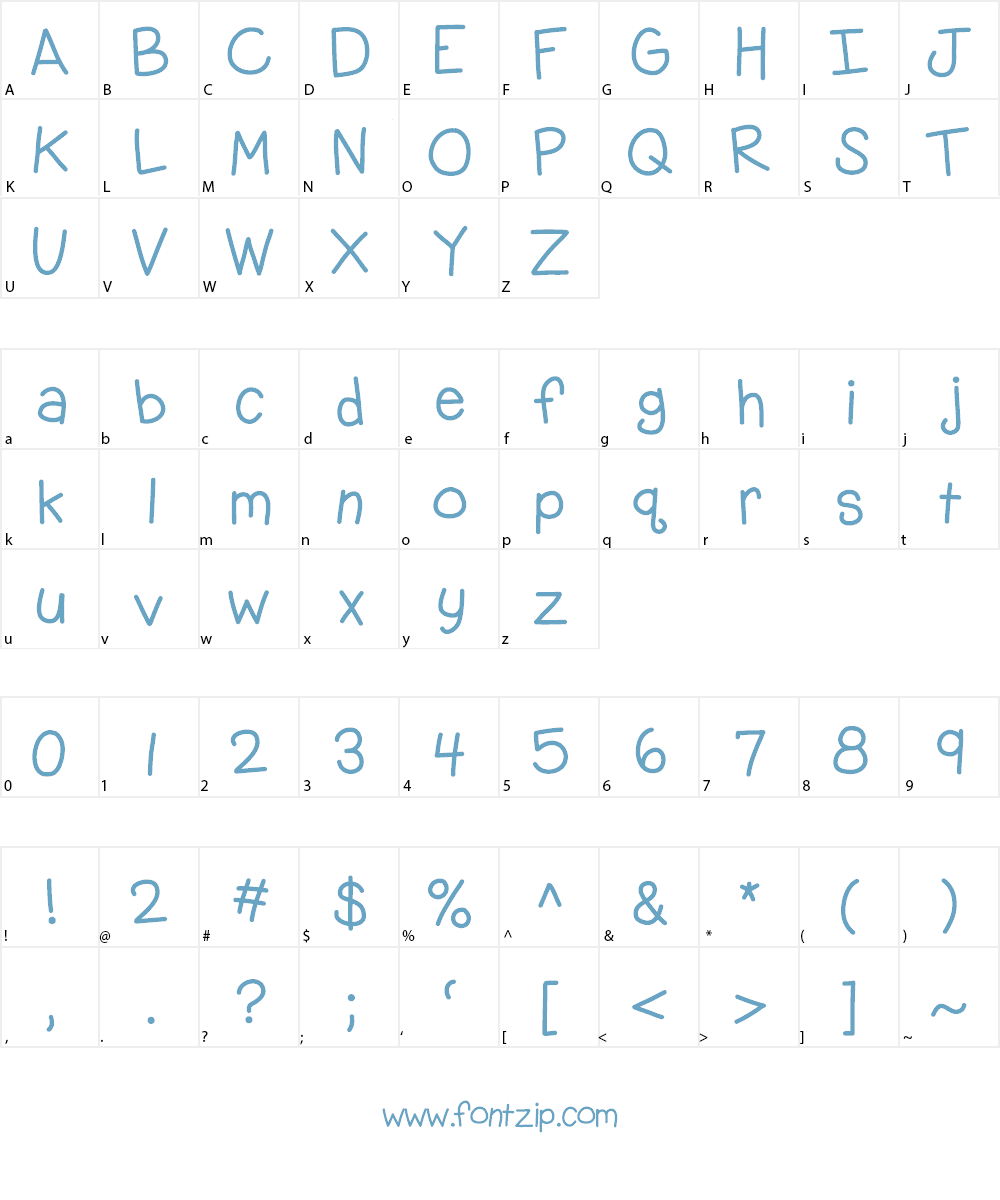 KBGobbleDay Font Character