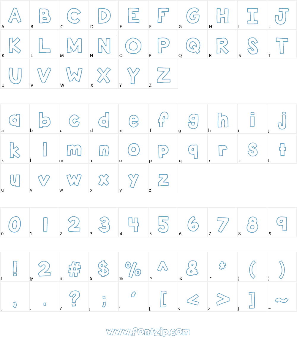 KBSticktoIt Font Character