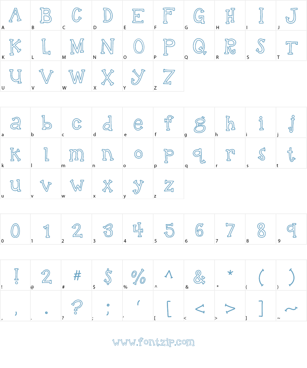 KBTalkingLoudly Font Character