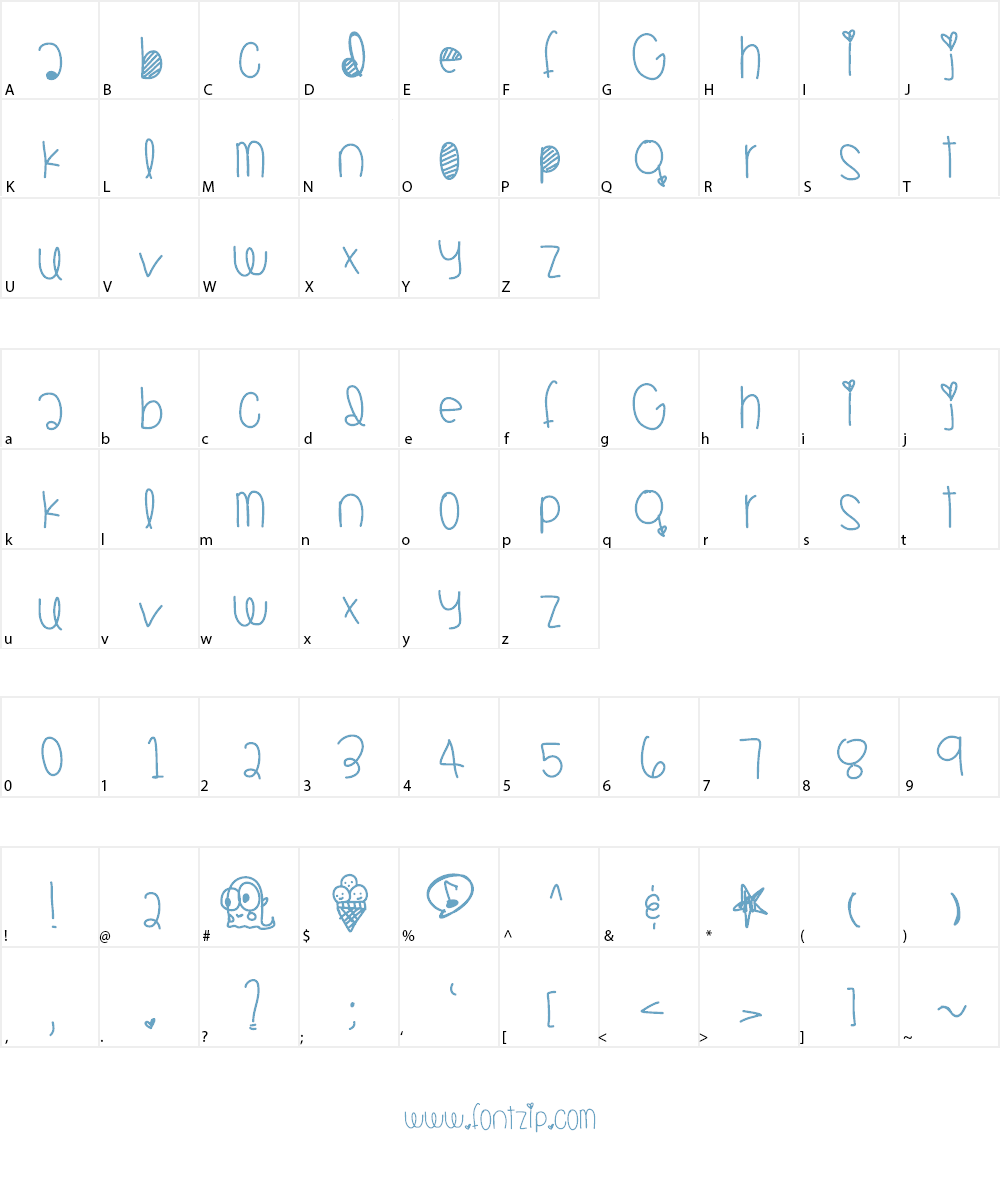 JambaJuicy Font Character