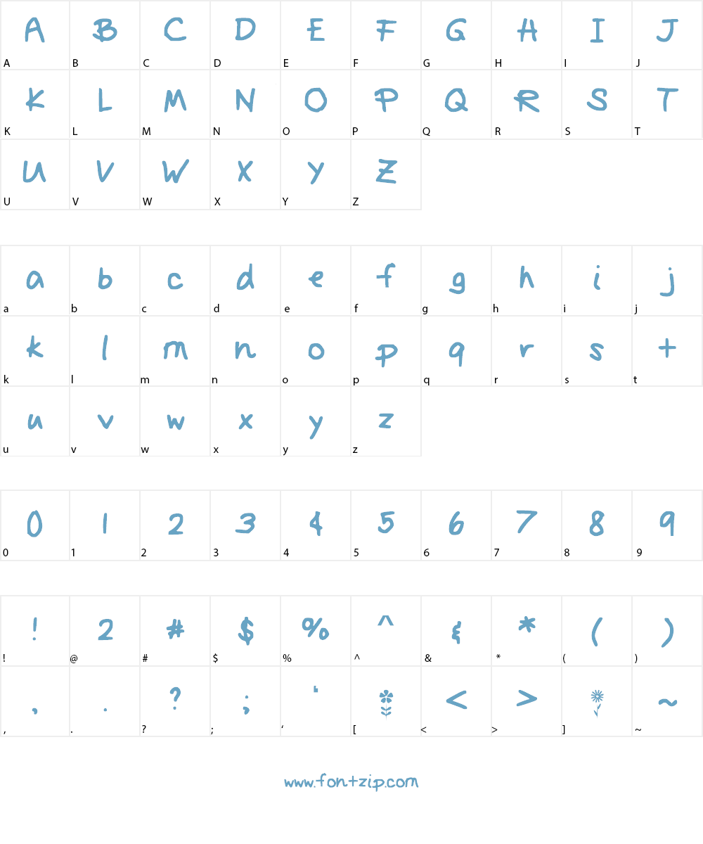 Primrose Font Character