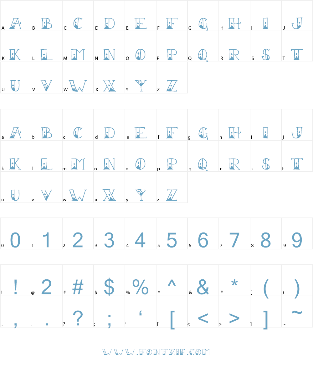 Sailor Scrawl Fancy Font Character