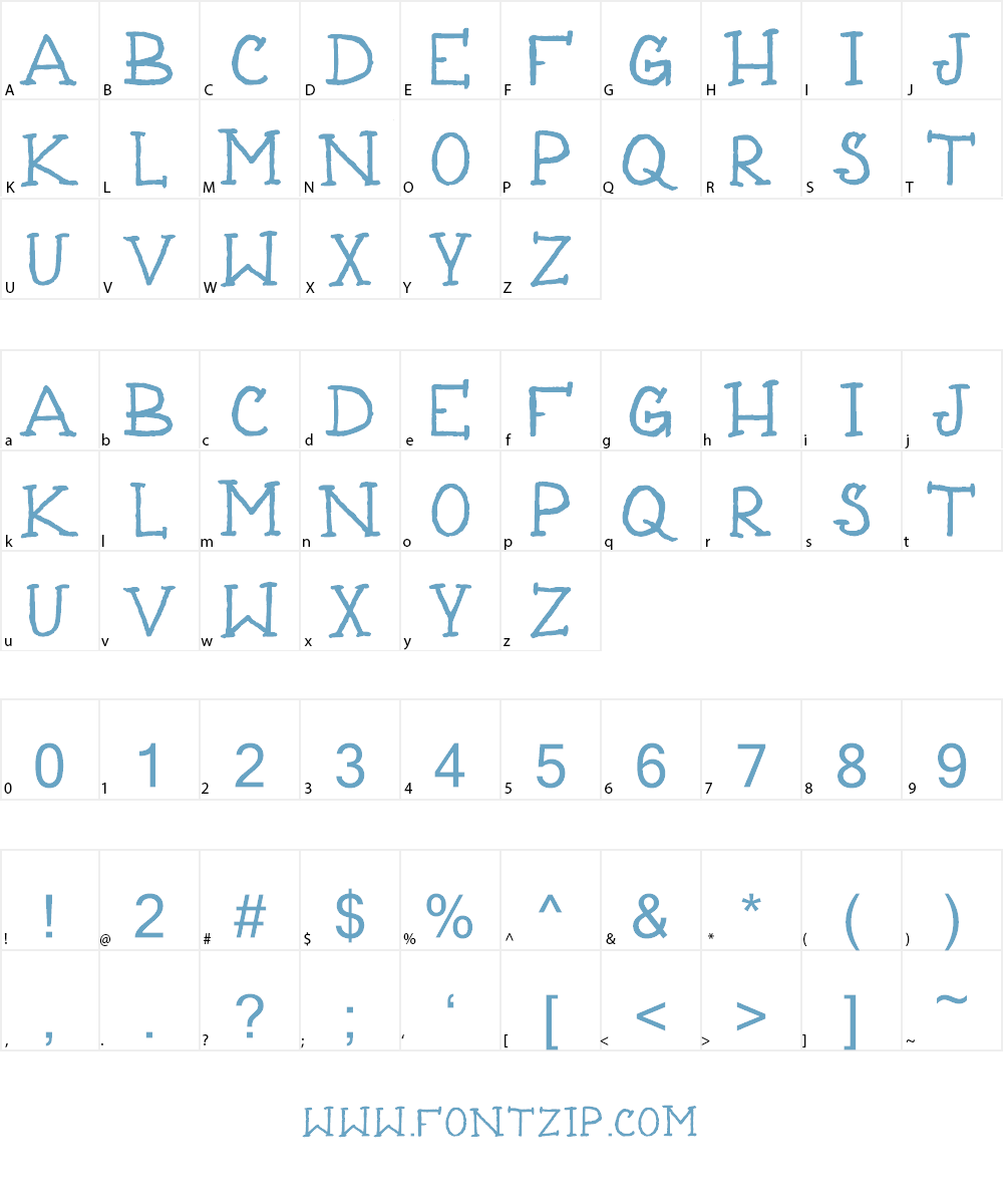 Tattoo Thinline Font Character