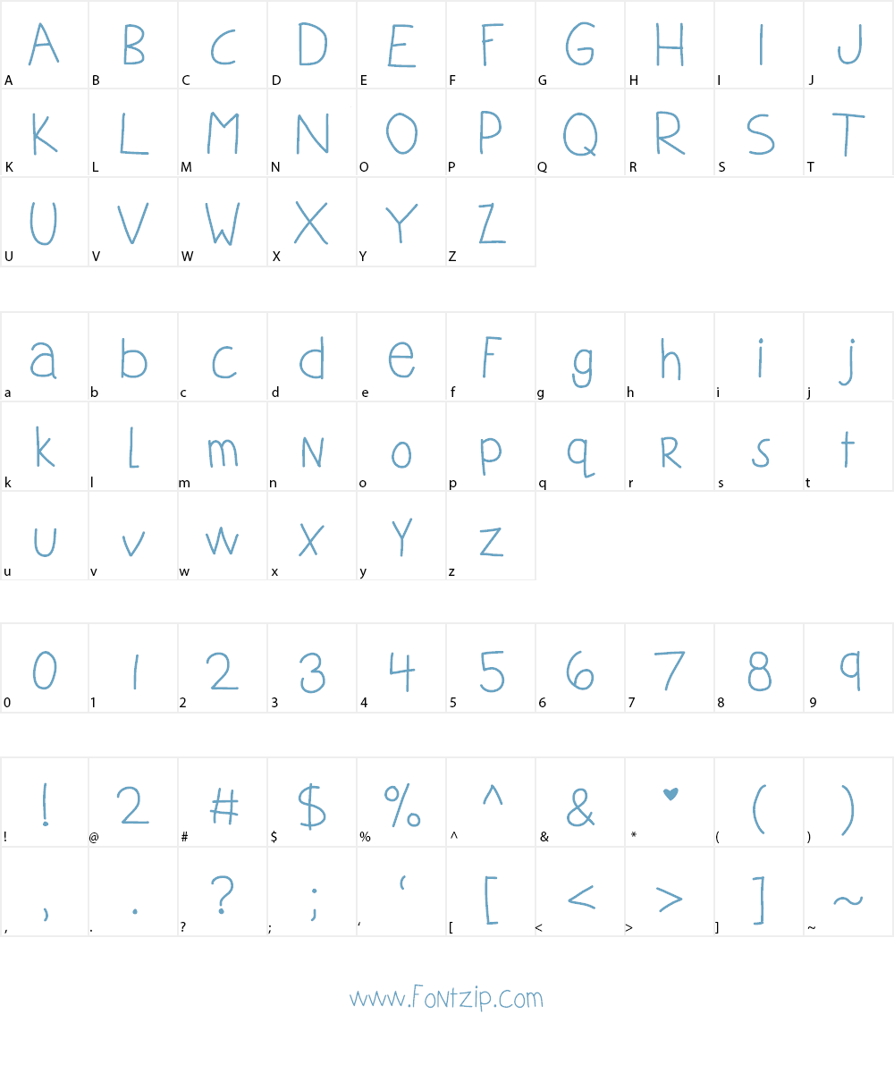 KBCameraShy Font Character