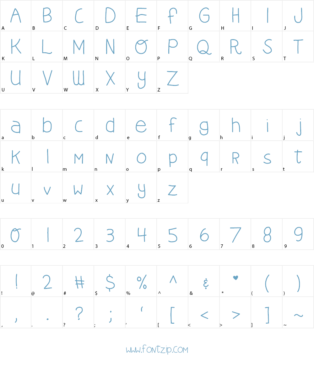 KBEarthQuake Font Character
