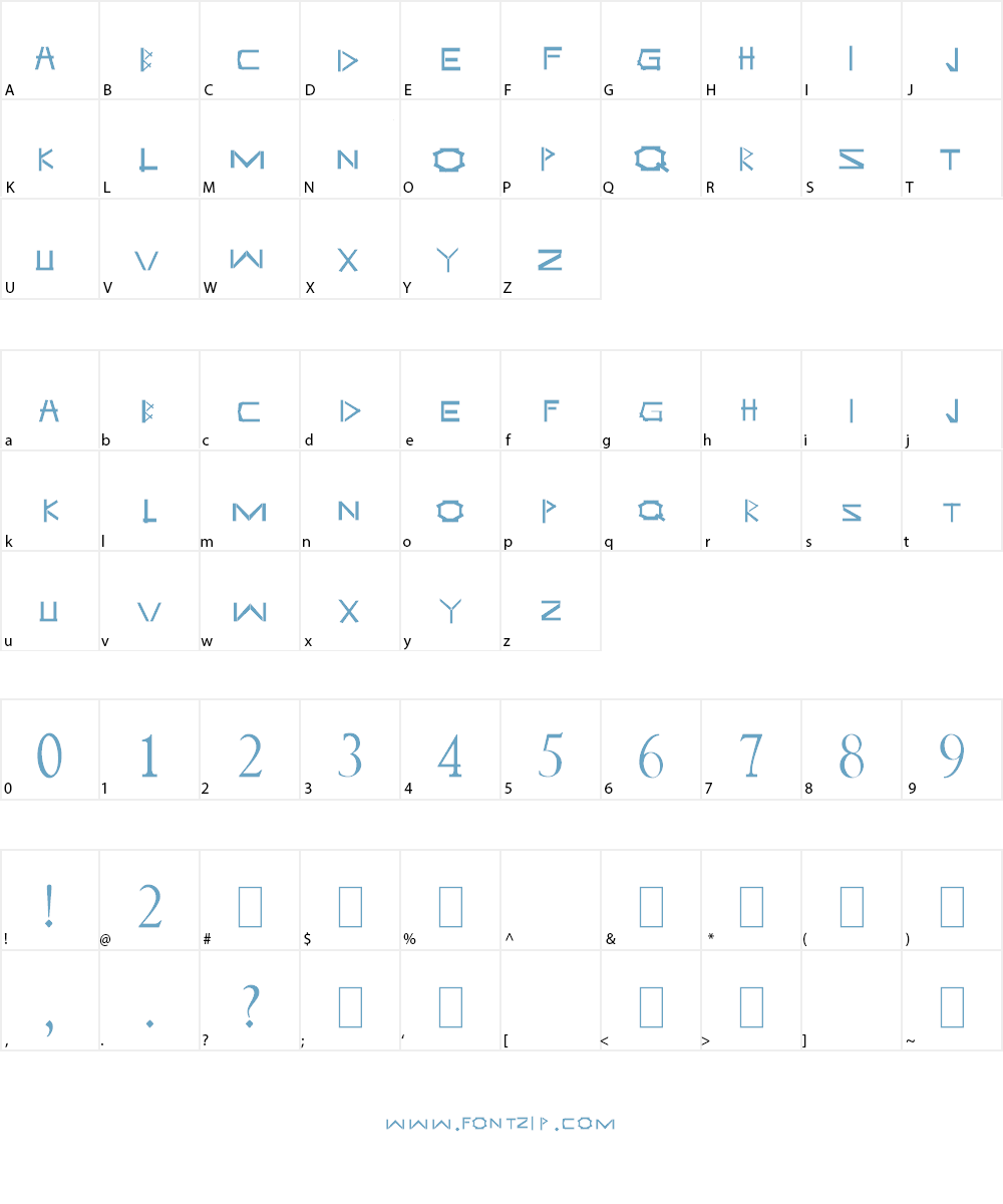 Syahertian Font Character
