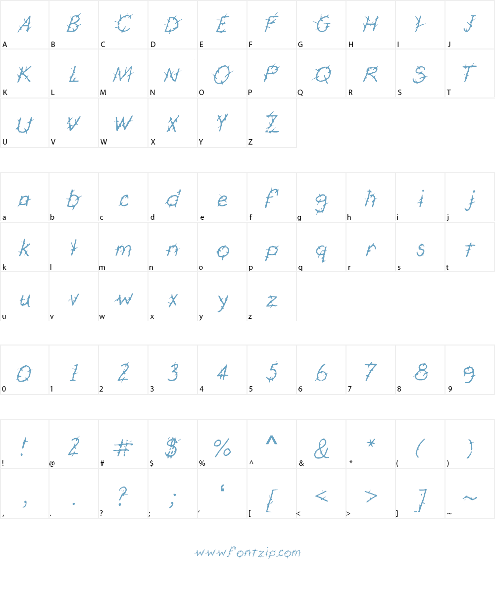 GennaroPalmieriThorny Font Character
