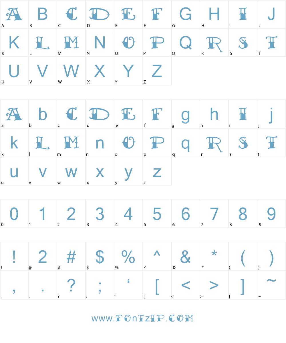 Sailor's Fat Tattoo Script Font Character