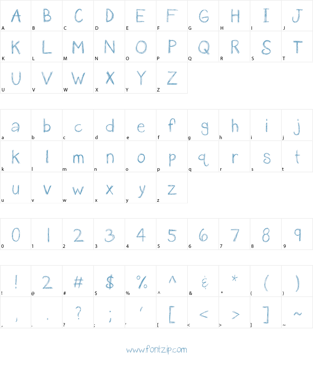 KBanAvoxlost Font Character