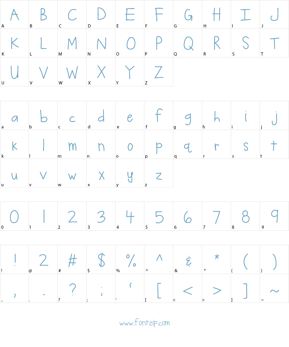 KBPancakeParty Font Character
