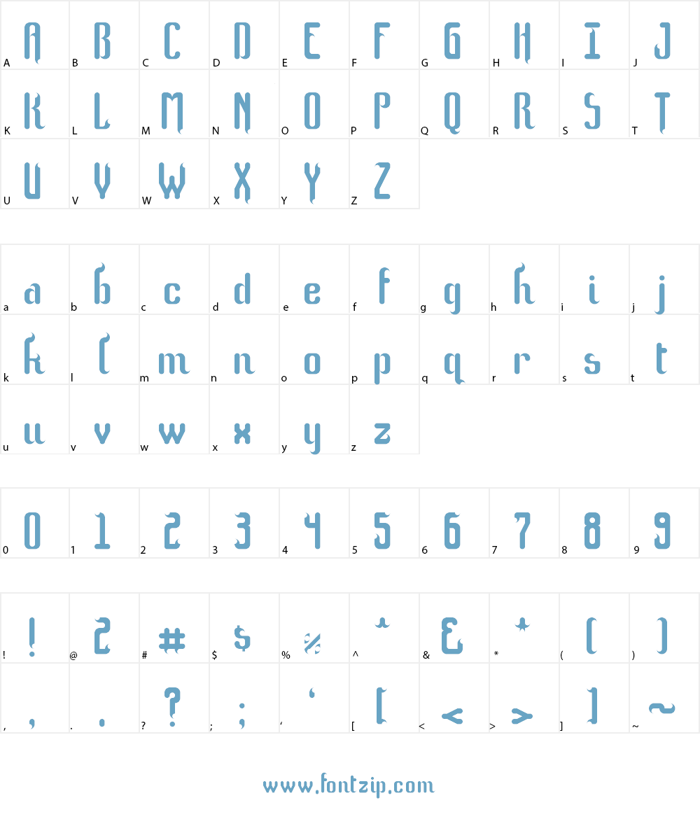 Mlungker Font Character