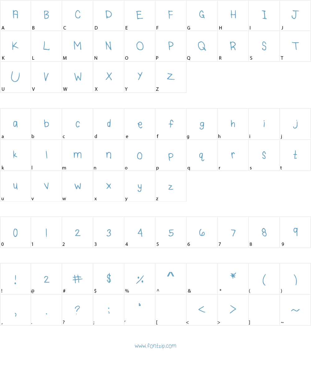 TaylorSHandwriting Font Character