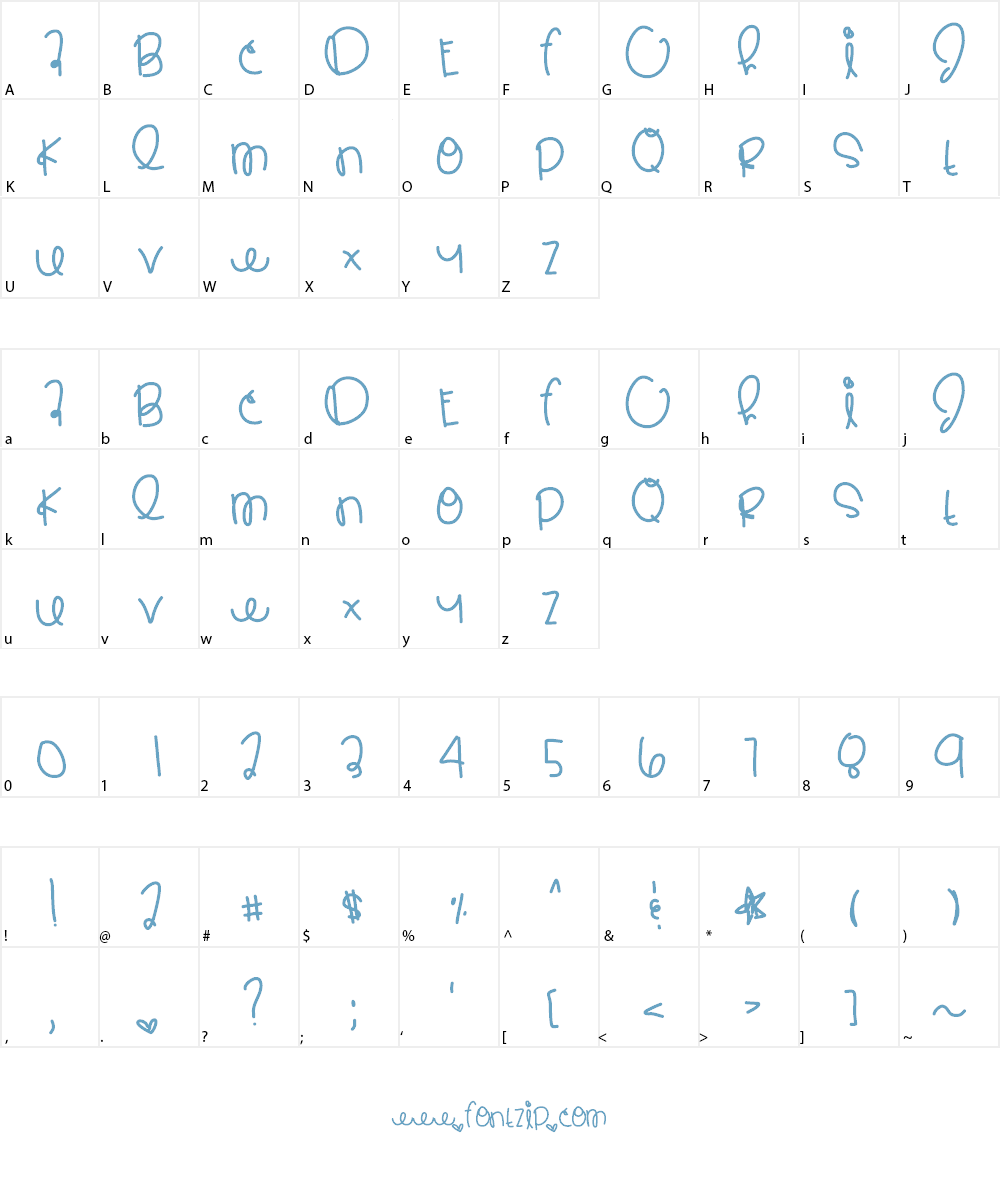 AllStarGalaxy Font Character