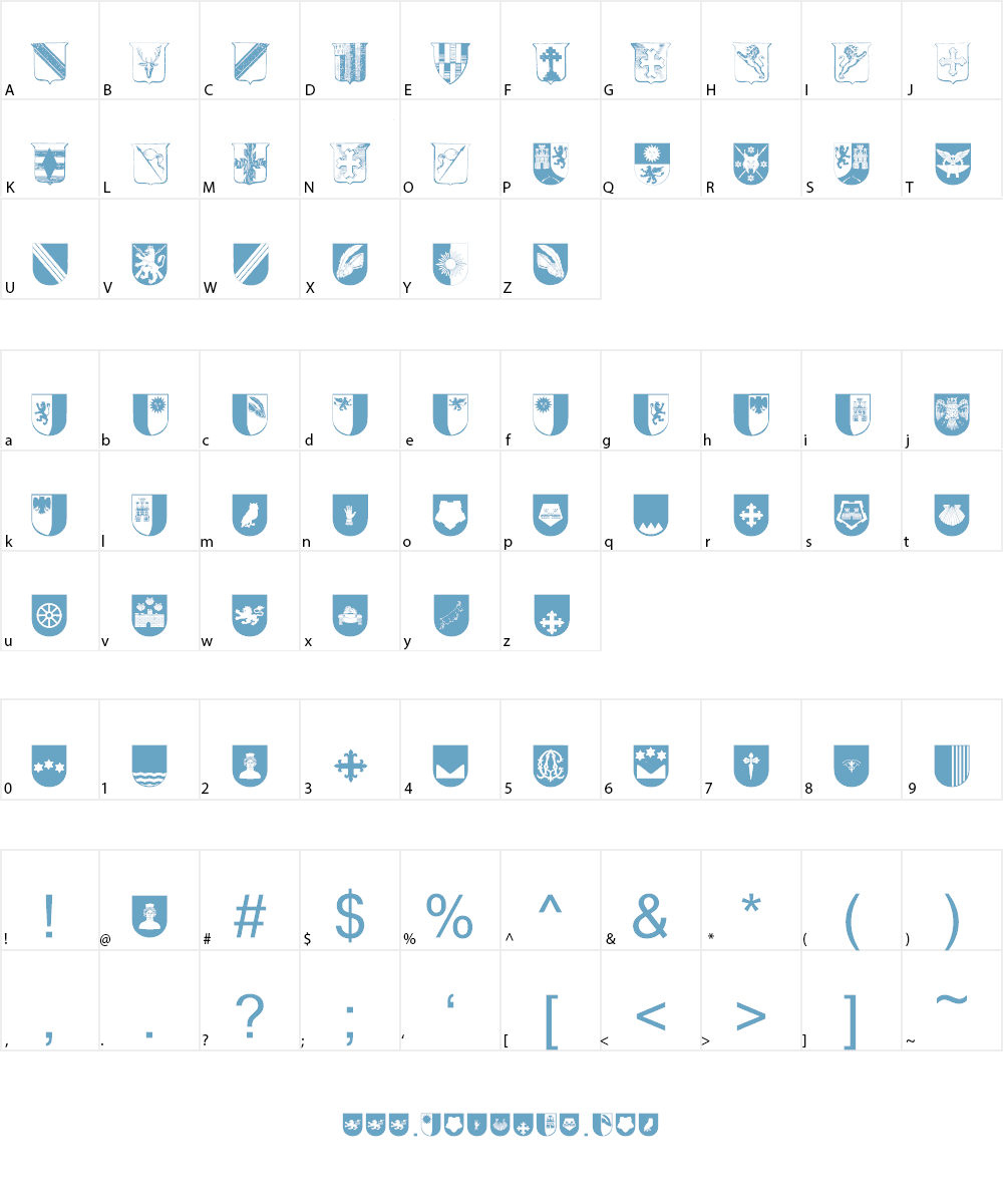 Wappen Font Character