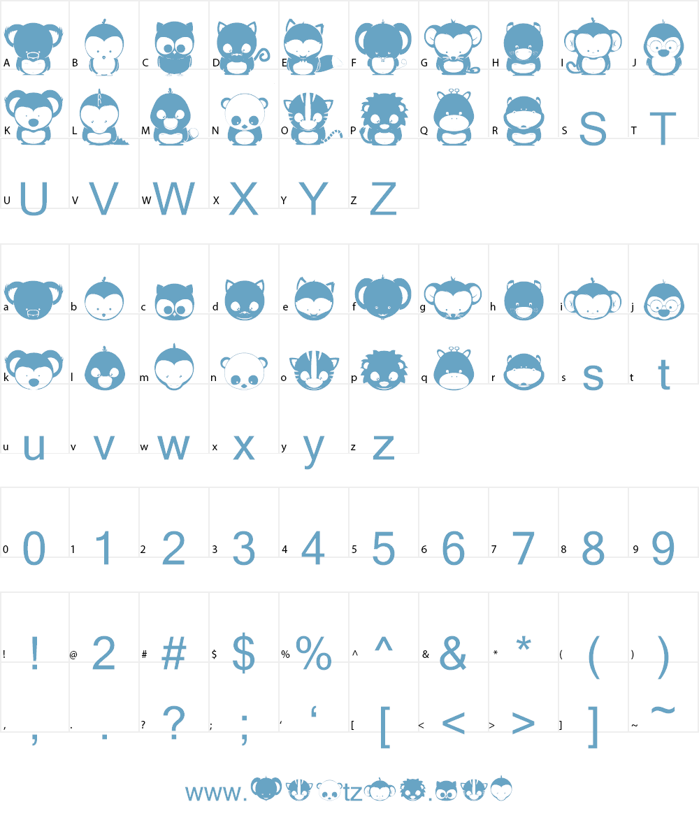 Animox Font Character