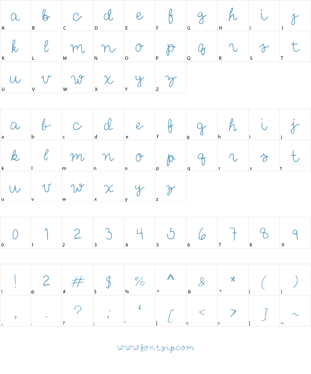 IYSForeverandEver Font Character