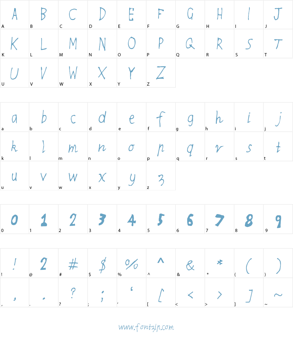 RQSThinnyandThicky Font Character