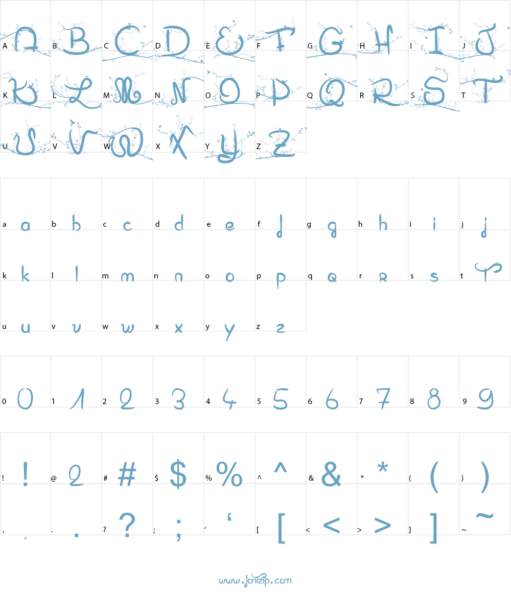 Eglantine Font Character