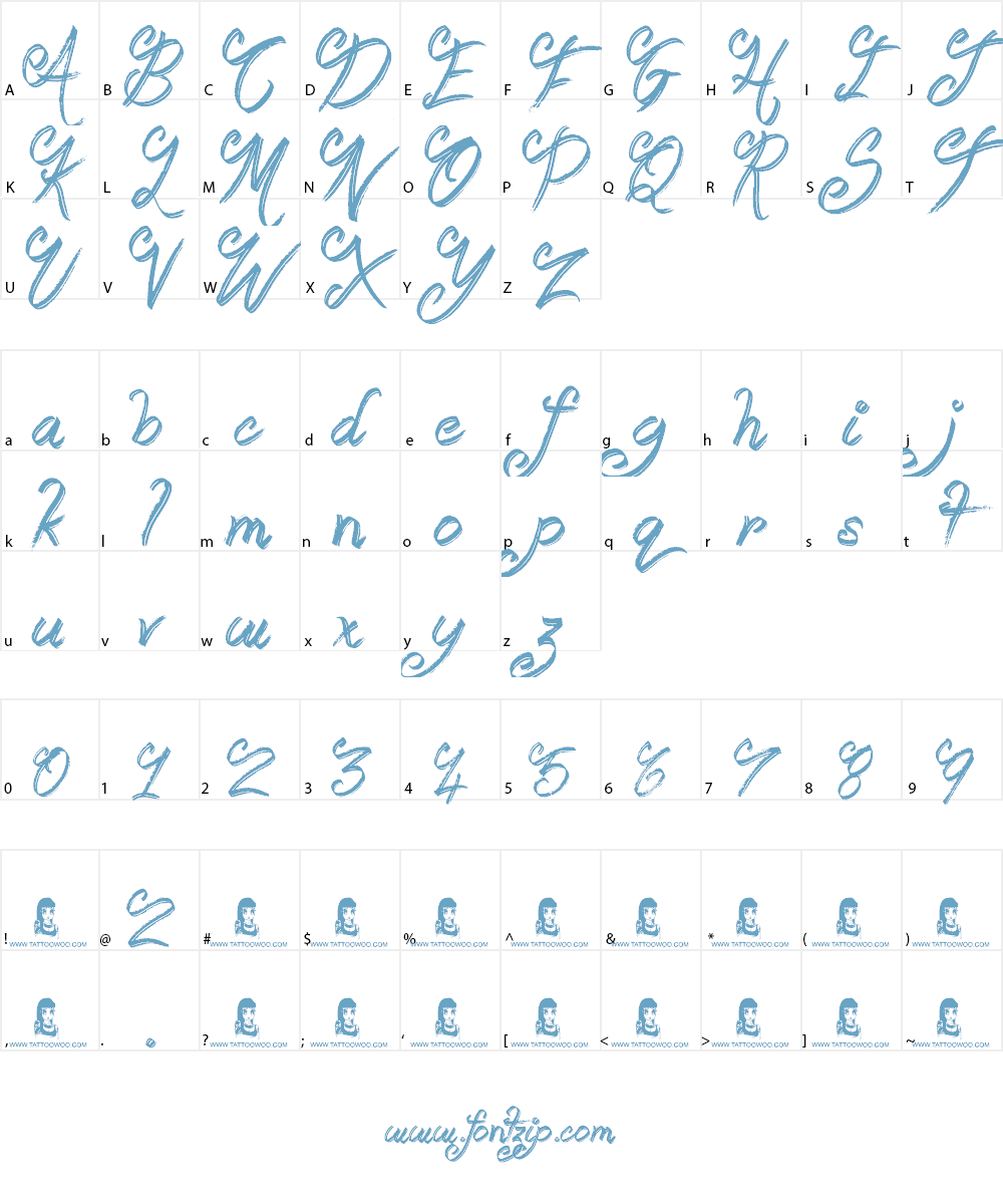 Booday Font Character