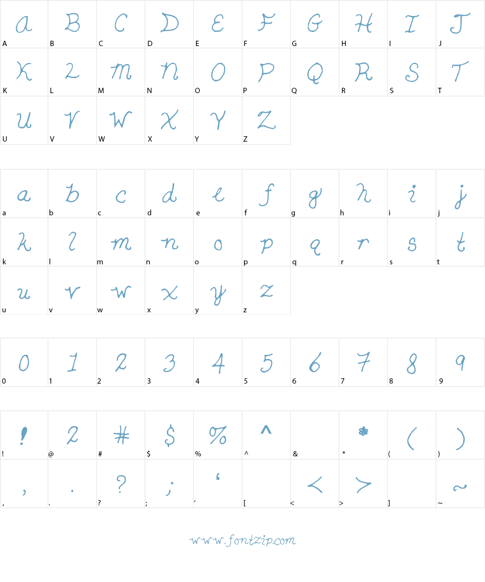 SnowWhite Font Character