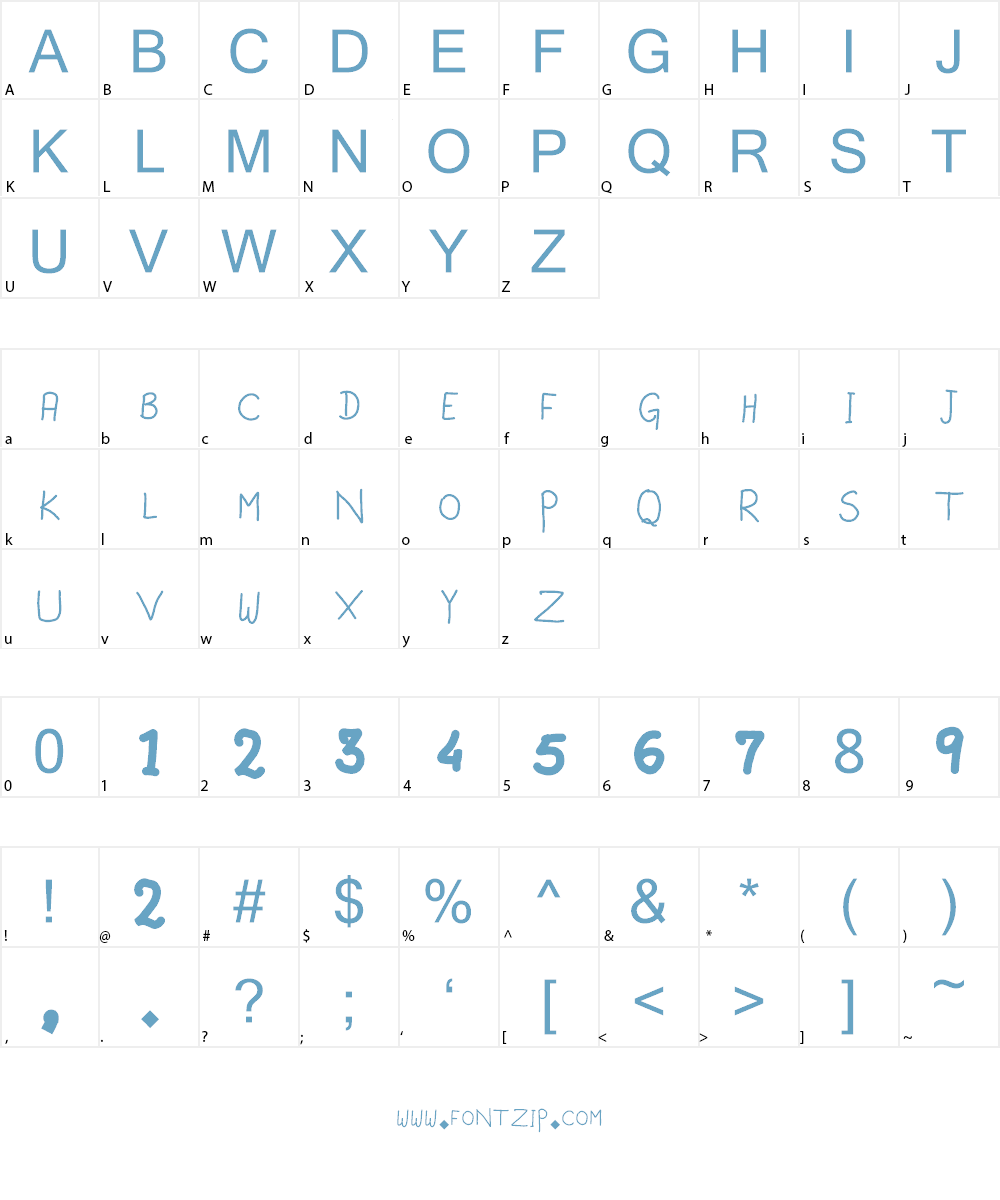 Capitals Font Character