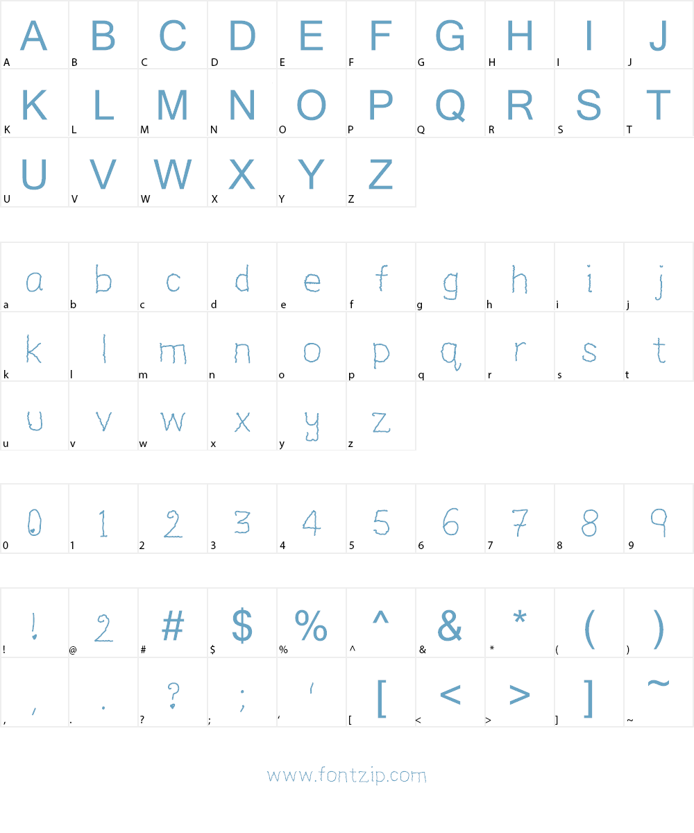 Crazy Writing Font Character