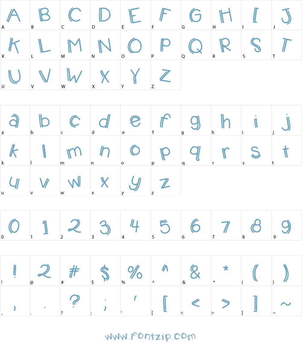 KBJumpingJellybeans Font Character