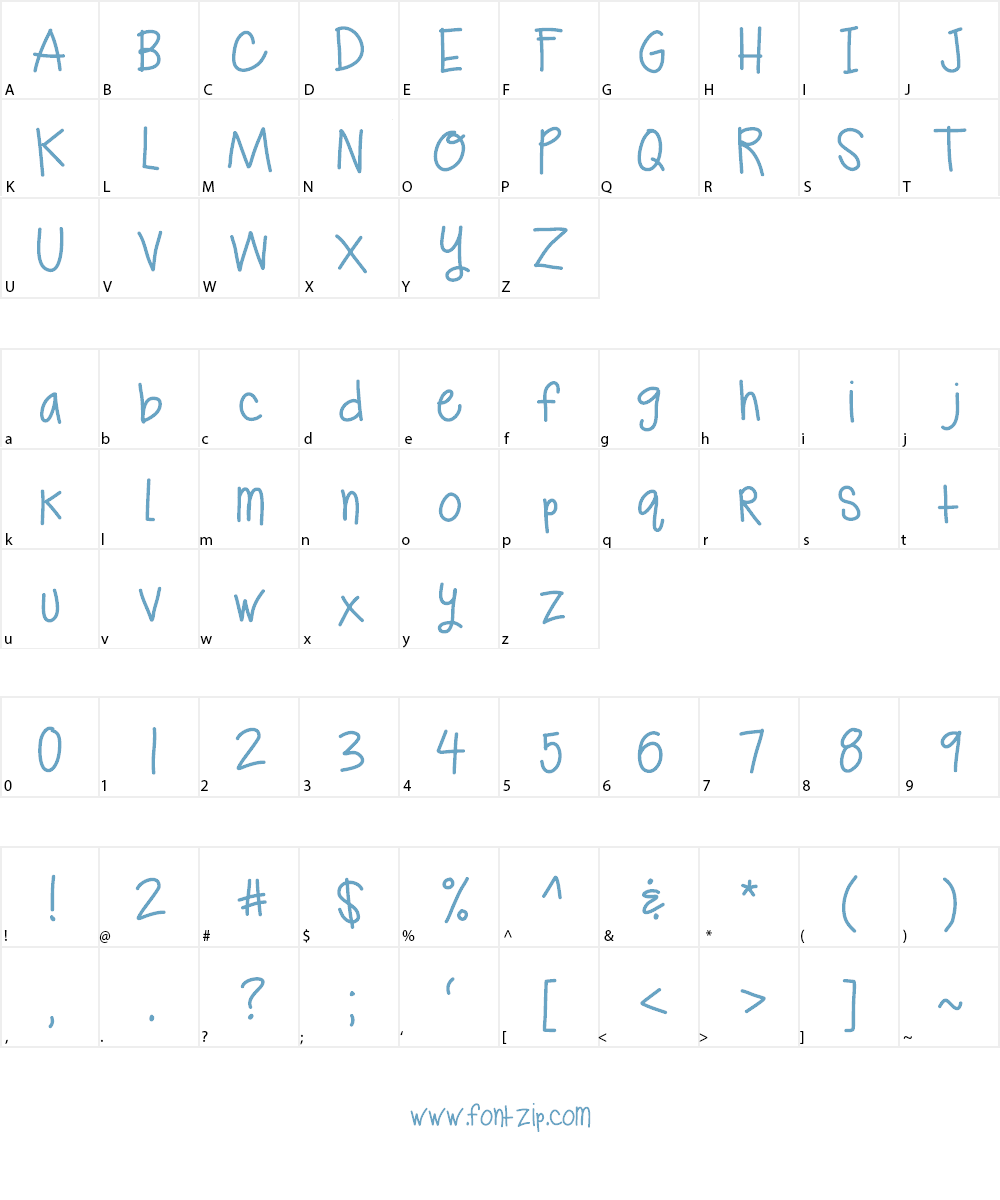 KBTrueBeliever Font Character
