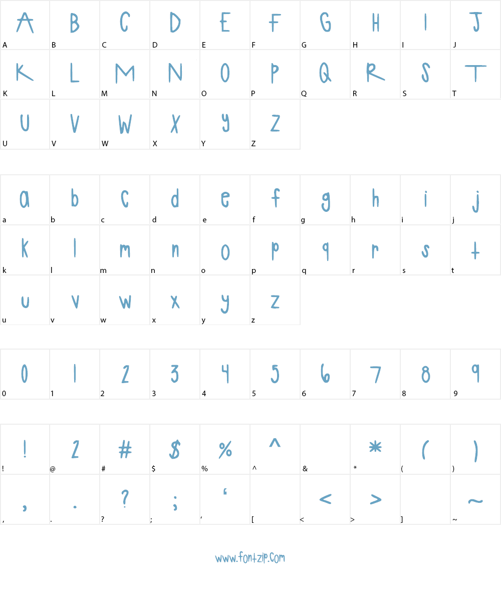 SkinnieMinnie Font Character