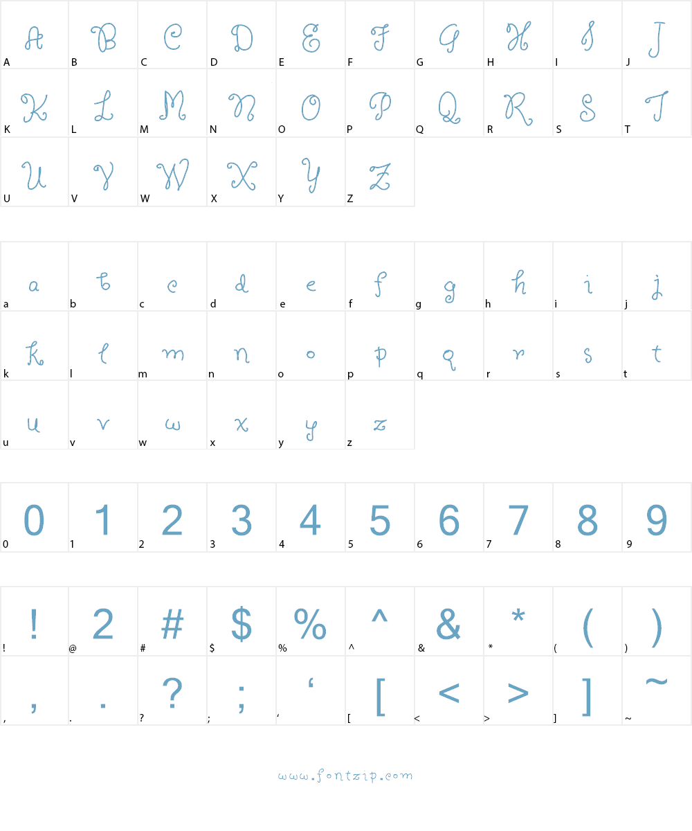 Boldilocks Font Character