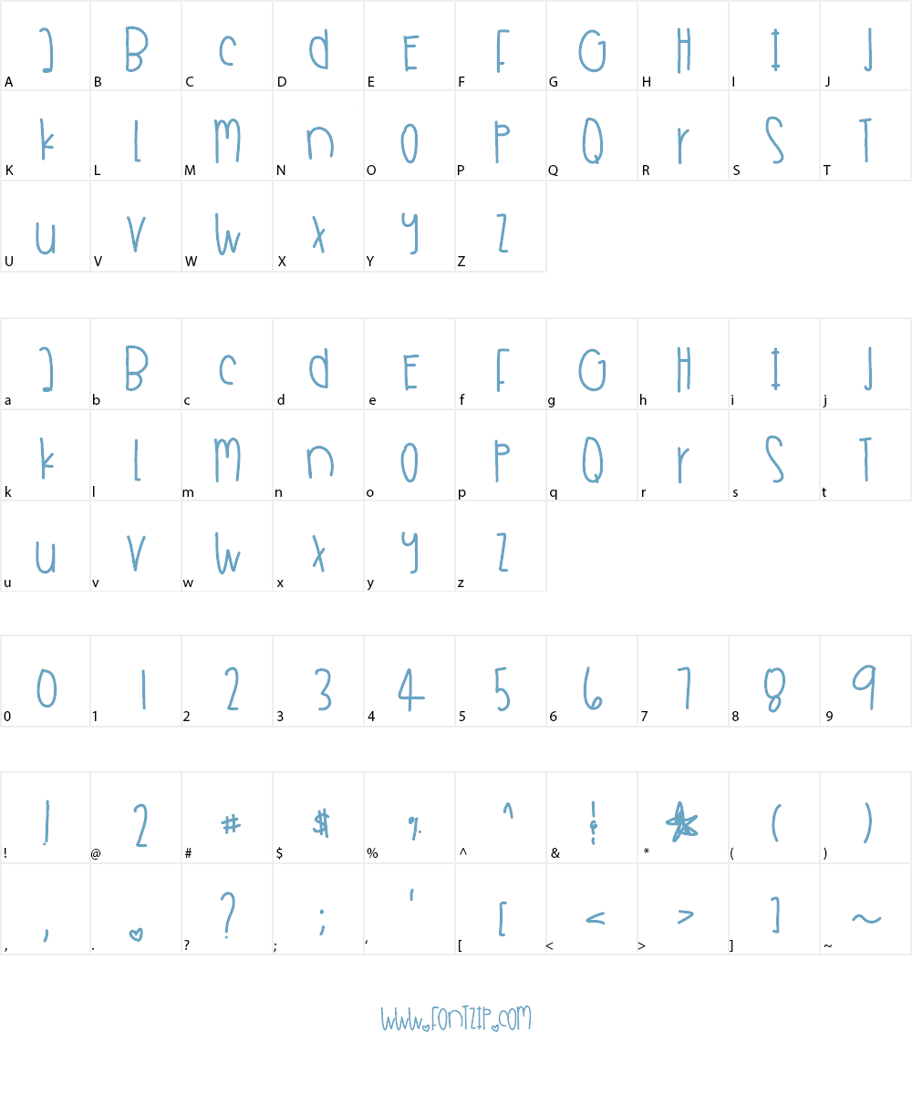 SandyShoreShells Font Character