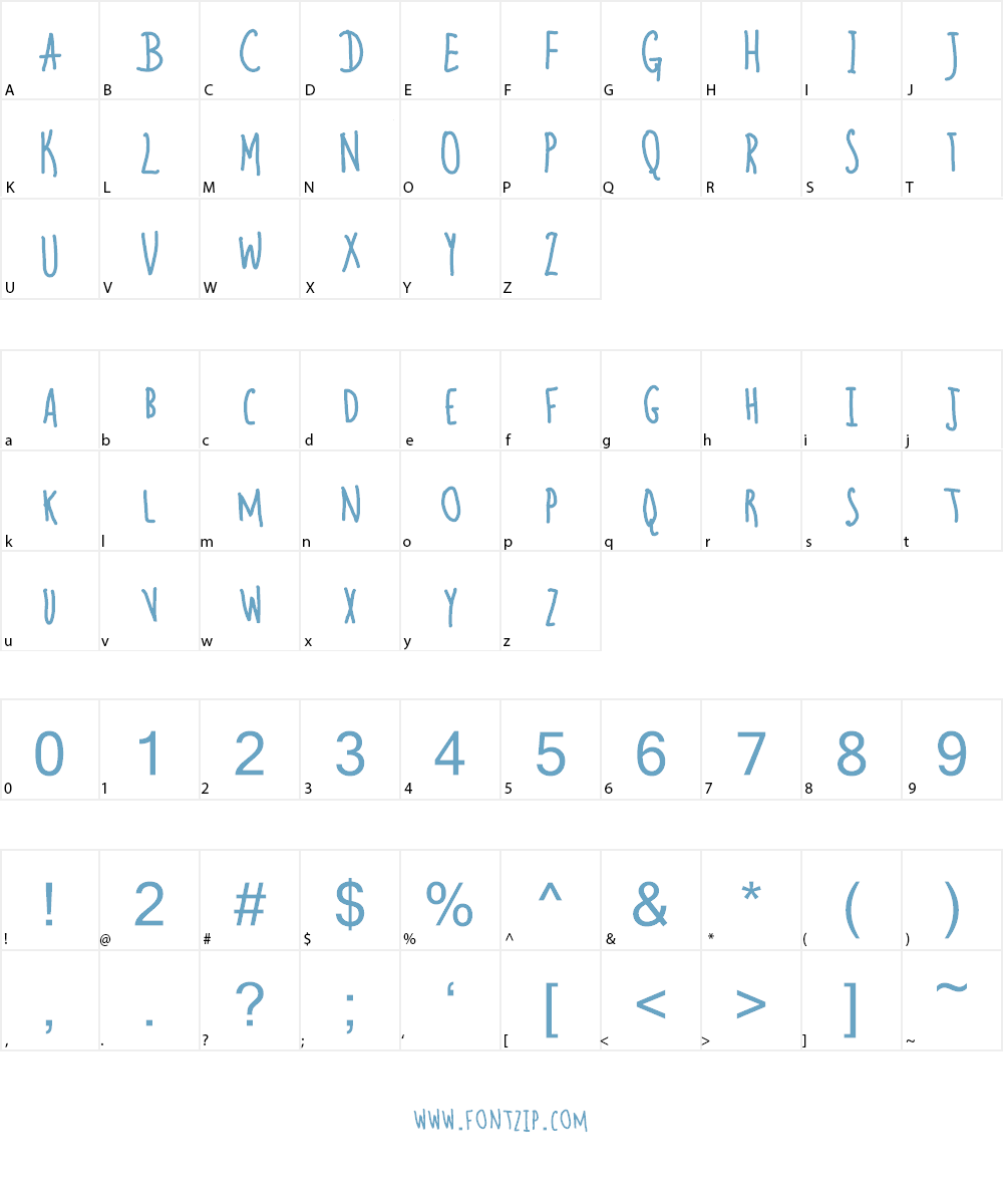 Slimmer Font Character