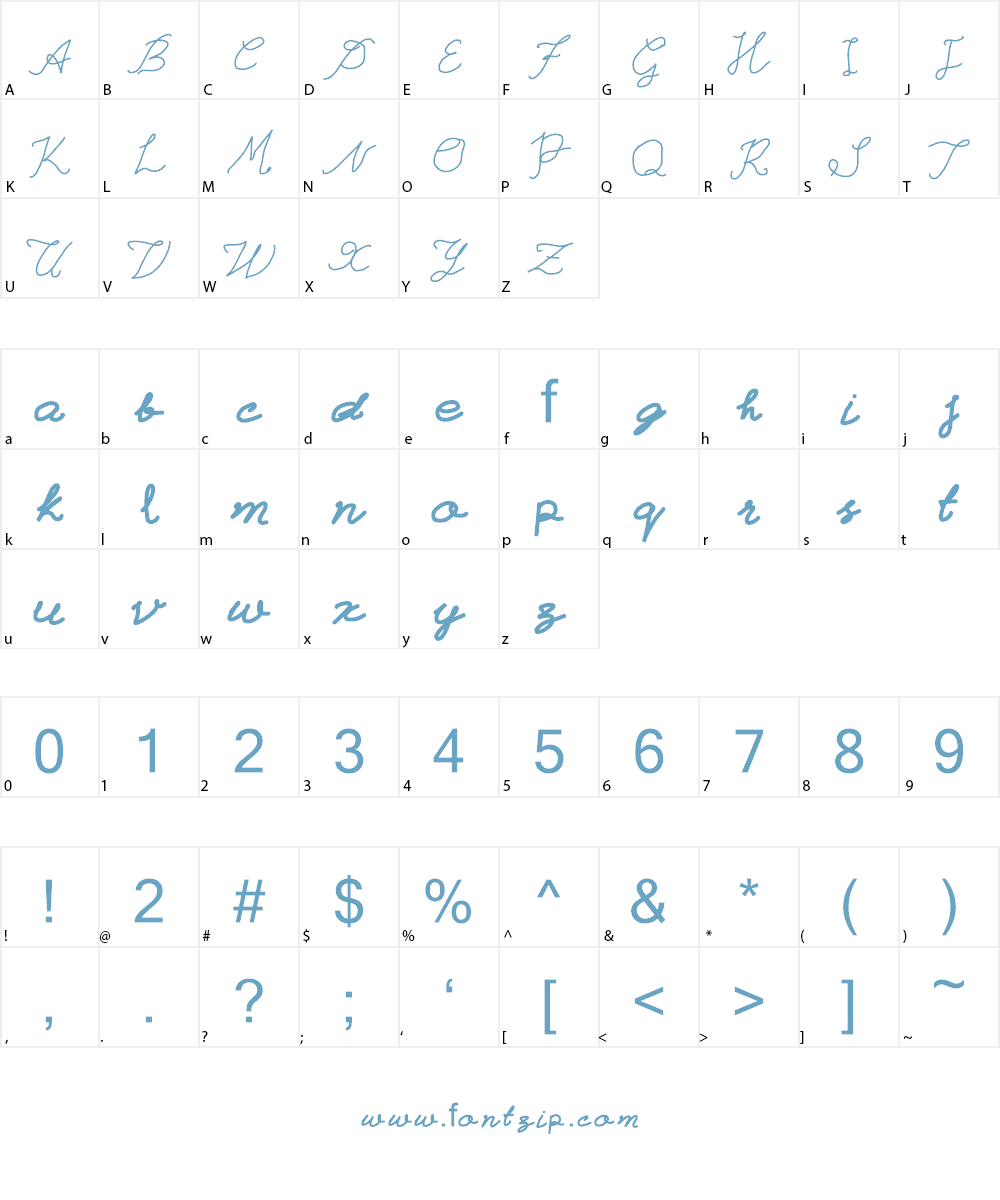 Typewriter Font Character