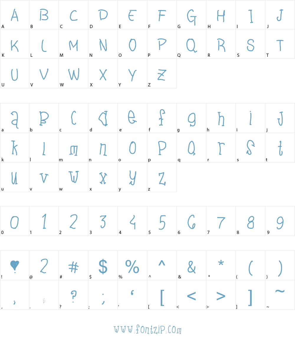 Bolden Font Character