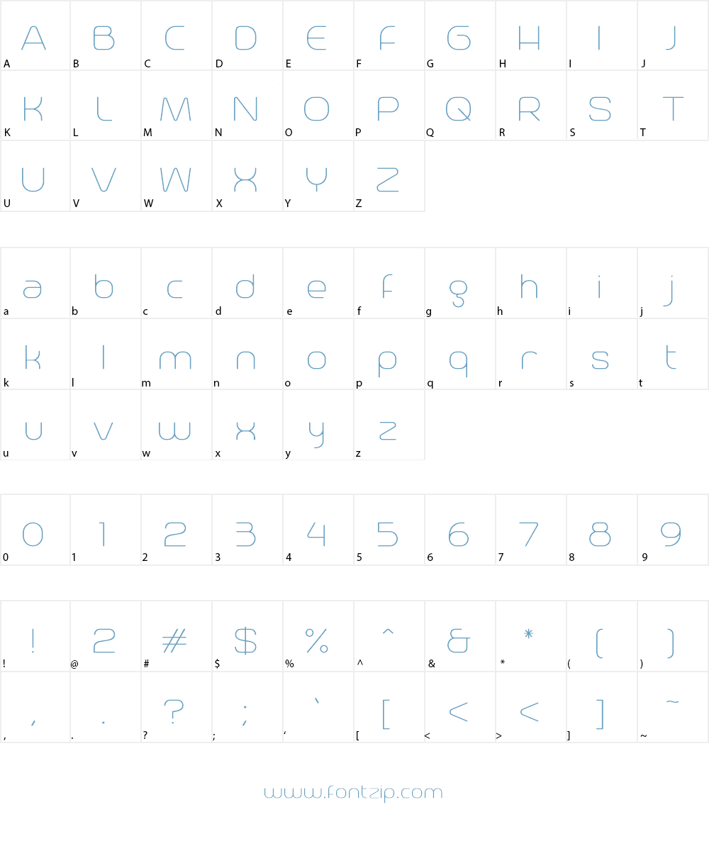 Trench Font Character