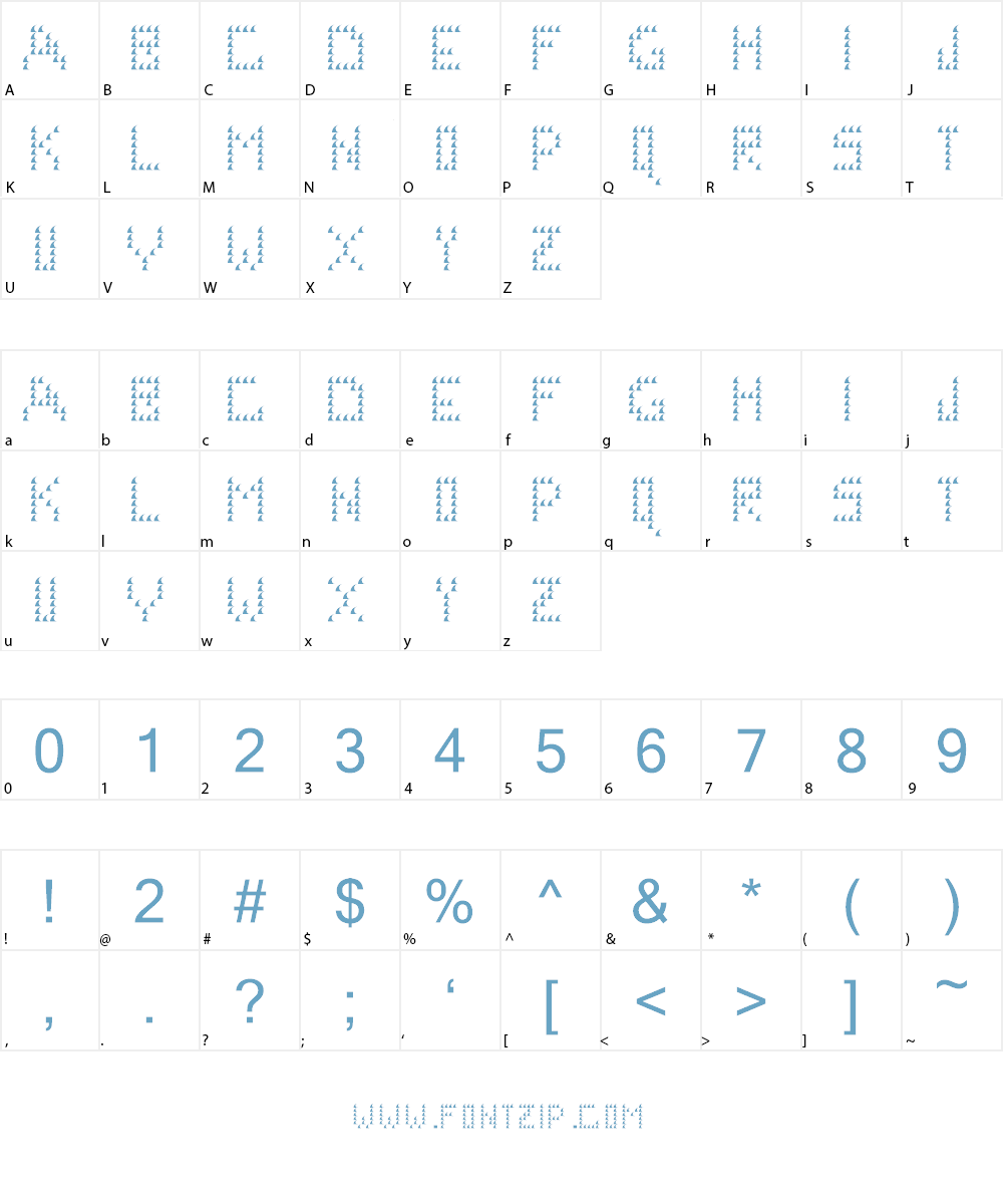 Waves Font Character