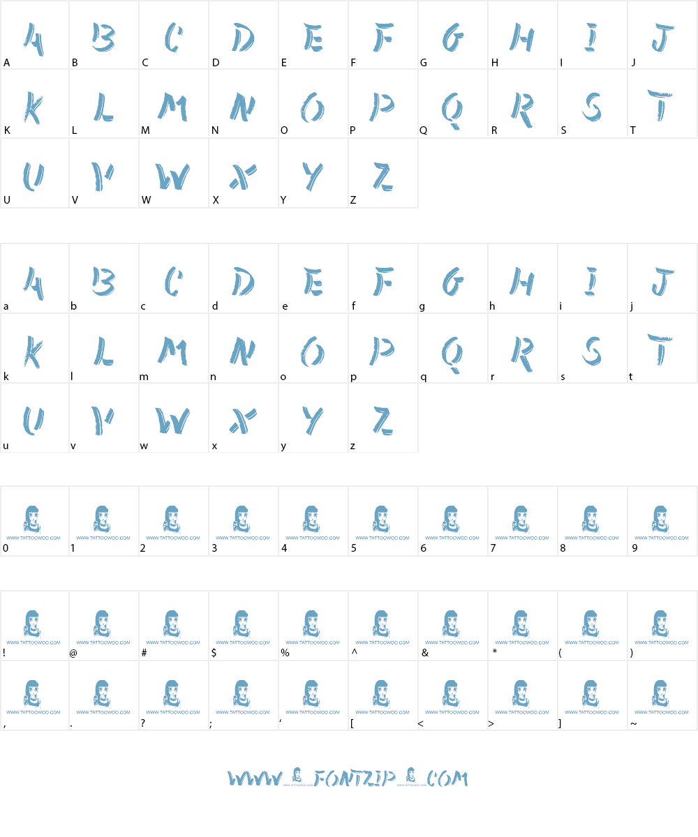 Abreviater Font Character