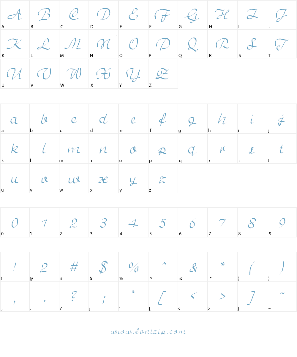 JD Royal Font Character