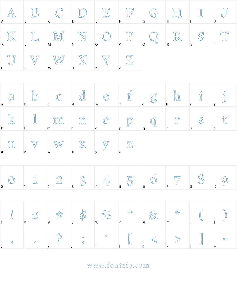 JD Carnival Font Character