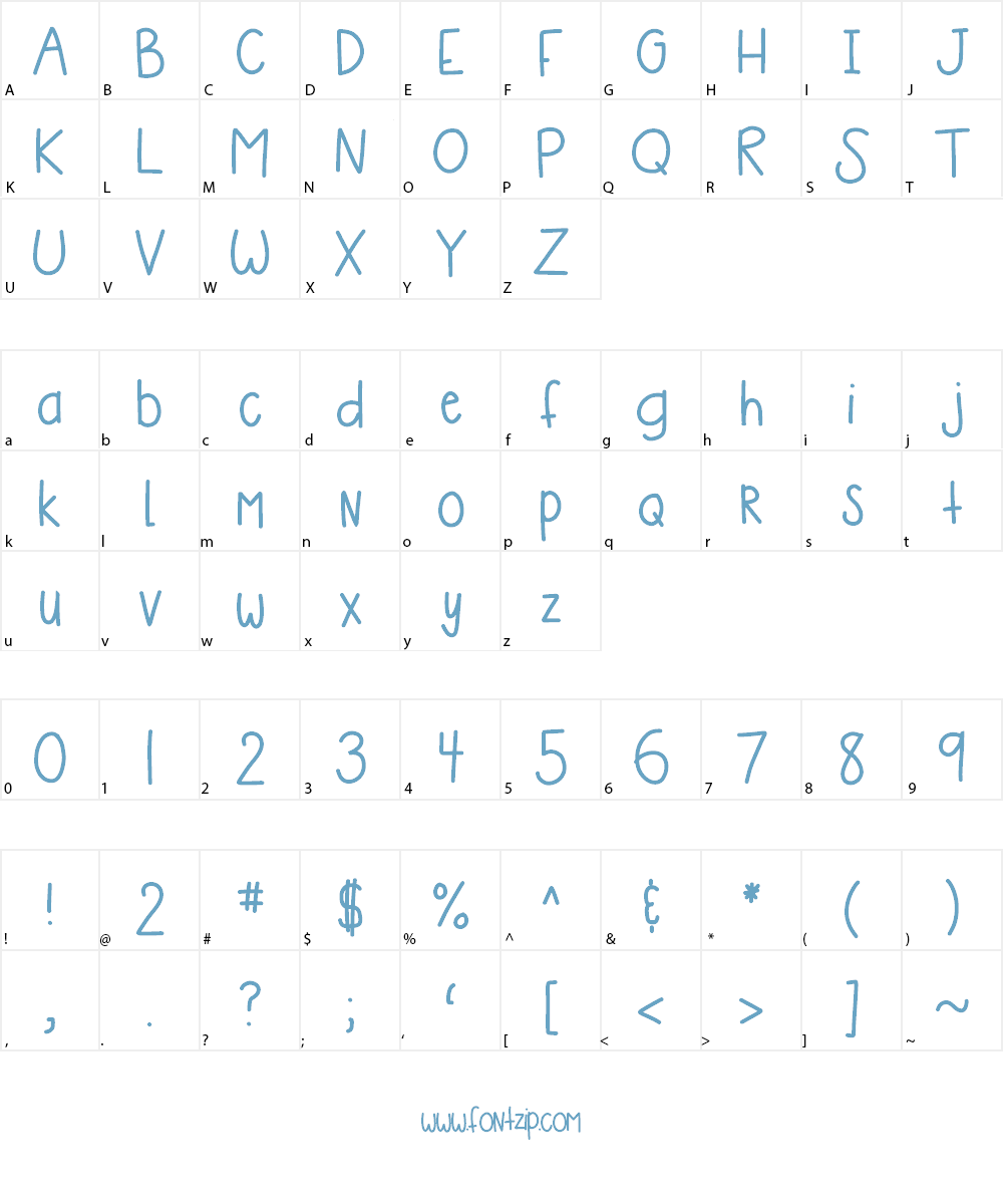 HomegirlSharpie Font Character