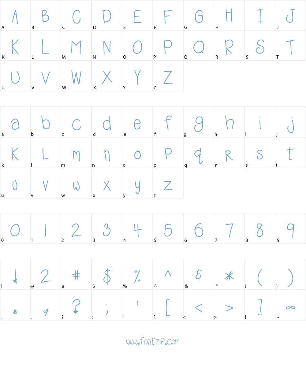 HomegirlSweetBarista Font Character