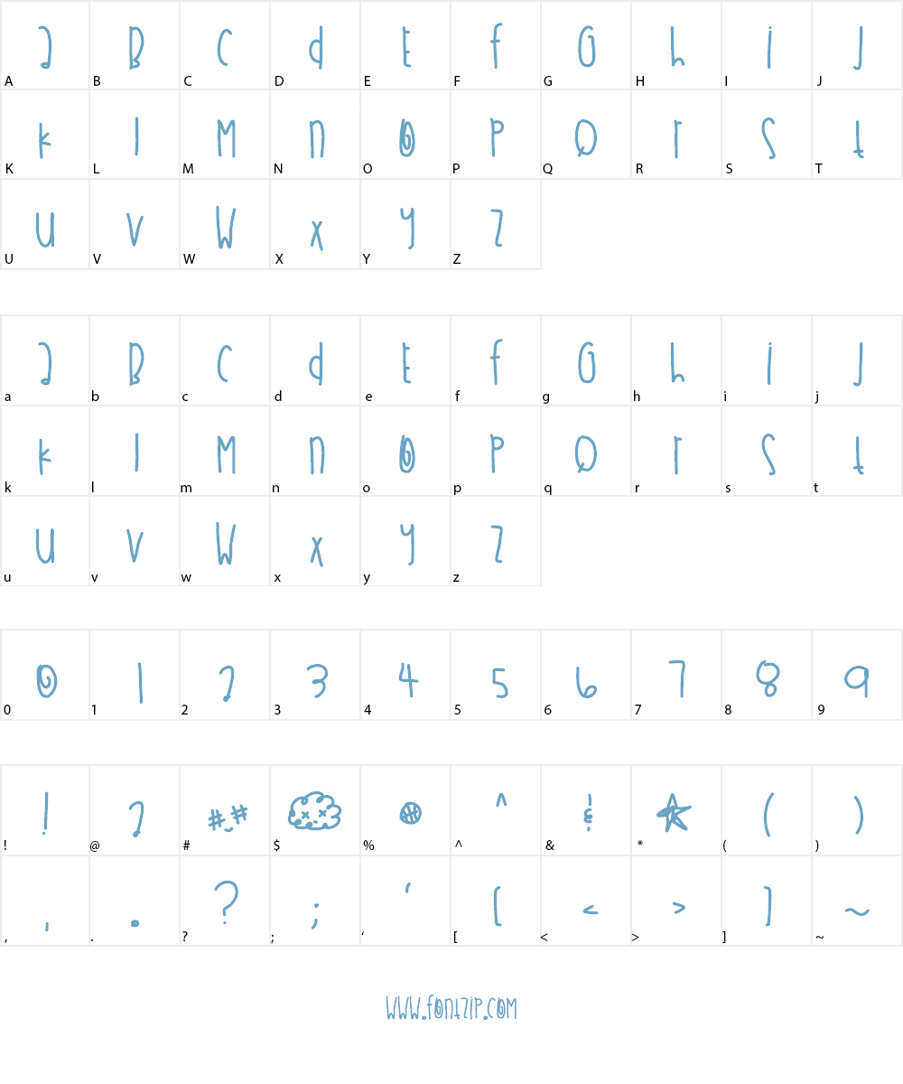 AllensWonderland Font Character