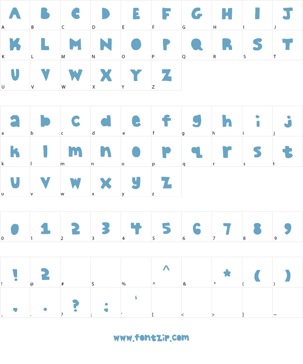 Blackbird Font Character